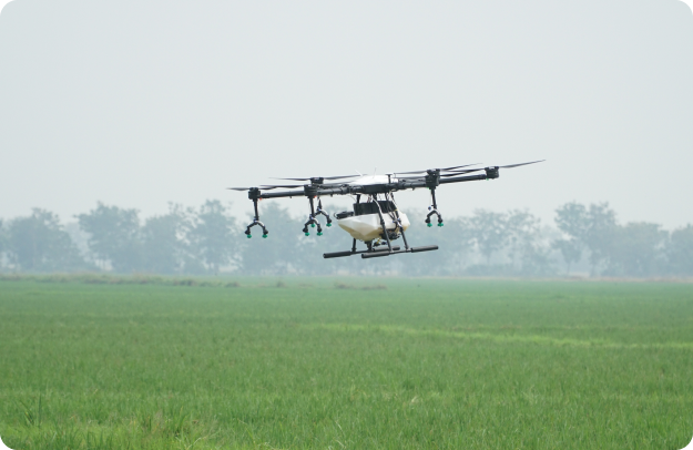 terra drone agri broadcast spraying drone