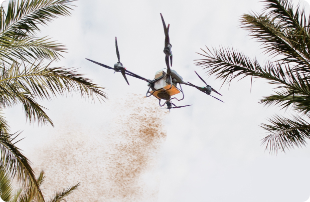 fertilizer spraying drone