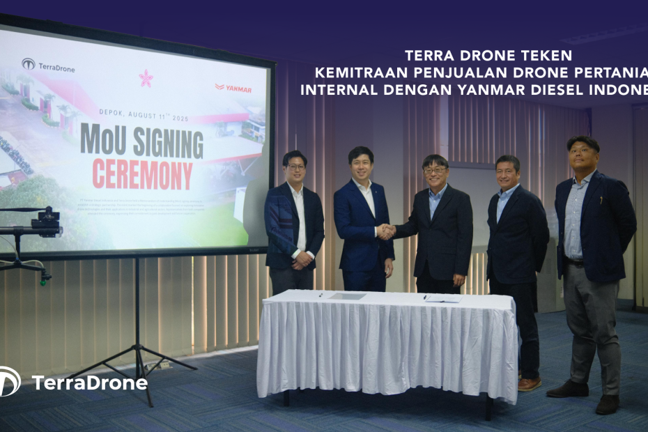 Terra Drone Teken Kemitraan Penjualan Drone Pertanian Internal dengan Yanmar Diesel Indonesia